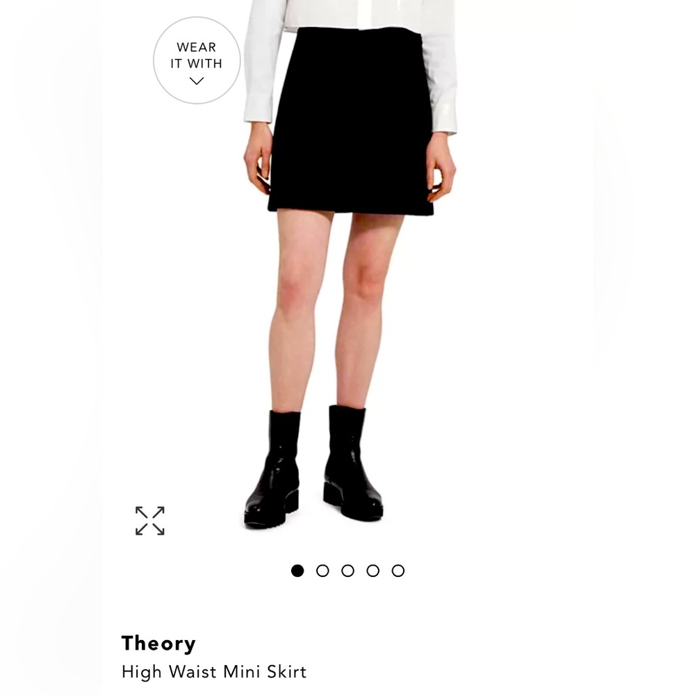 Theory wool blend mini skirt